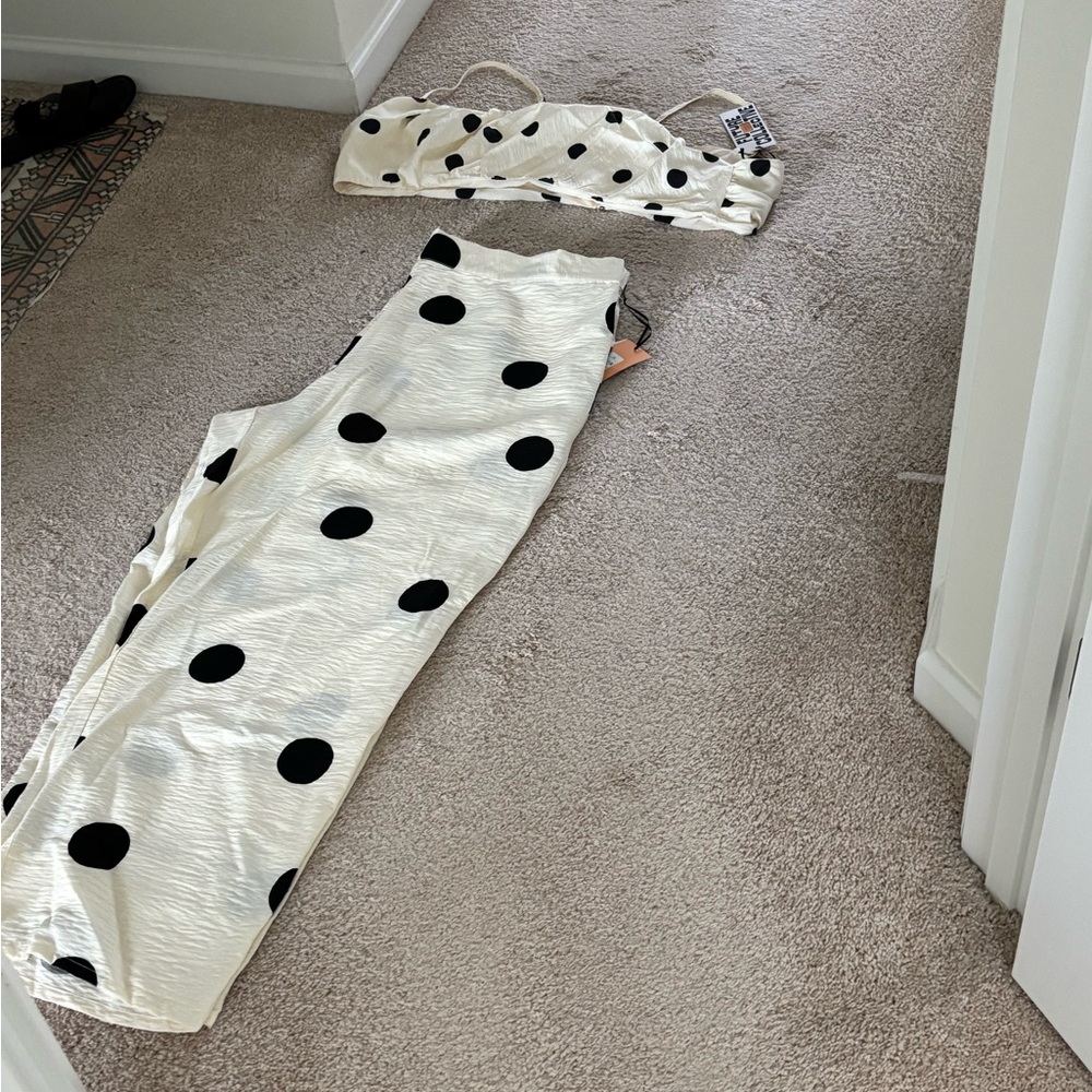 Target futures collective Jenifer Lopez polka dot wide leg pants